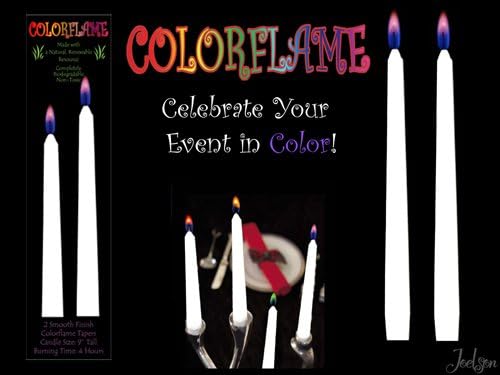 Colorflame 9" Taper Candles - Green