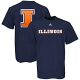 adidas Illinois Fighting Illini Navy Blue Prime Time T-shirt