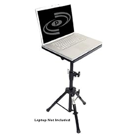 Pyle-Pro - Pro DJ Laptop Tripod Adjustable Stand For Notebook Computer