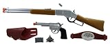 28 Western Rifle and Pistol Cowboy Sheriff Toy Gun Playset