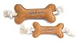 Premier Pet SofToss Bone with Rope Dog Toy, Medium/Large