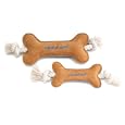 Premier Pet SofToss Bone with Rope Dog Toy, Small