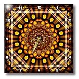 MANDALA mandala zen InnerBalance harmony gold yellow sun energy glowing chakra meditation NewAge - 10x10 Wall Clock