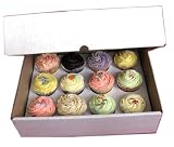 Strong White 12 Cake Cupcake Muffin Box & Inner Tray