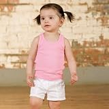 41W NprvbUL. SL160  BELLA BABY Baby 2x1 Tank Top, White, 18 24 Months