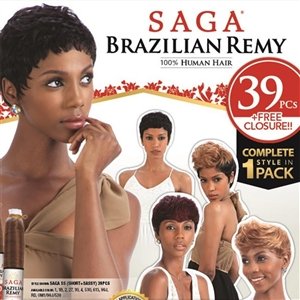 Saga Brazilian Remy Human Hair Weave 39 PCS