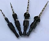 4 ピース クイック チェンジ皿ビット 1/4六角シャンク セット #6,10 、 13 & 16操縦皿穴木工ツール木材皿穴新しい