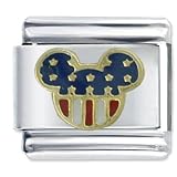 Animal Disney Mickey Usa Licensed Italian Charms Bracelet Link