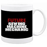 Future Sewing Machine Mechanic Occupations Mug (Black, Ceramic, 11oz.)