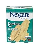 Nexcare Comfort Flexible Fabric Bandage, Latex Free, Assorted Sizes, 30 ct Packages (Pack of 4)