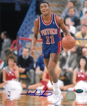 Isiah Thomas signed Detroit Pistons 8x10 Photo- Thomas Hologram