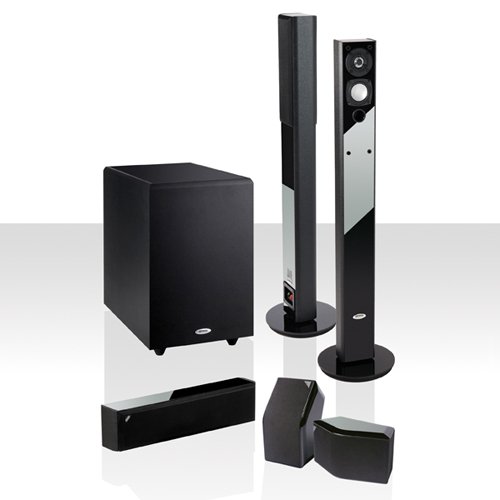 Crystal Acoustics BPTS-10 Elegant 5.1 system. Bipolar front and surround satellites with THX Select Certified Subwoofer table