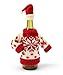 Wine Bottle Cover, Christmas Wine Decoration, Wine Bottle Dress, Holiday Clothing Wine Bottle Cover, SNOWMAN Wine Gift Tag - Set of 2