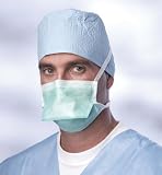 Prohibit Chamber-Style Surgical Mask - Chamber-Style Surgical Mask, With Ties, Green - Qty of 50