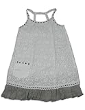 Hannah Banana by Sara Sara - Girls Strappy Eyelit Dress, White, Grey (Size 4) Hannah Banana by Sara Sara - Girls Strappy Eyelit Dress, White, Grey (Size 4)