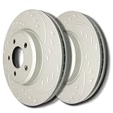 00-02 Jaguar S-Type - Front Diamond Slot Brake Rotors by SP Performance Rotors