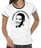 Obama for President Girlie Ringer T-Shirt S-XL
