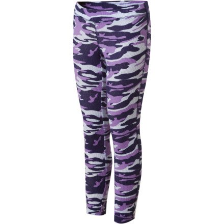 Columbia Little Girls Cozy Cabin Thermal Leggings - Eclipse Blue Camo Print 4/5