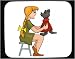 Decorated Mouse Pad with body, individuals, individual, mammal, humans, girl, dress, ...
