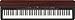 Yamaha P155 - Black with Mahogany 88-Key Graded Hammer Piano