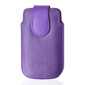 Leather Pouch Protective Carrying Cell Phone Case for Apple iPhone 4 16GB 32GB / 3GS - 16GB 32GB 3G - 8GB / Garmin Asus Garminfone / HTC myTouch (2010) T-Mobile HTC Hero / Huawei Ascend Cricket/ LG Optimus T T-Mobile Optimus S Sprint / Motorola Droid 2 (Global) Verizon Milestone XT720 Droid 2 / Nokia E72/ PCD Razzle TXT8030 Pantech Ease Laser AT&T / Samsung Craft SCH-R900 MetroPCS R350 / Sharp FX / Sony Ericsson Aspen - PURPLE