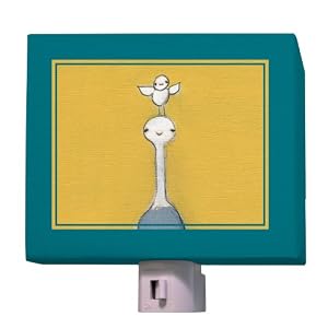 Oopsy Daisy Fine Art for Kids NL8551MH Ostrich and Baby Bird Night Light