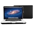 GMYLE (TM) Black Rubberized See-Through Hard Shell Skin Case Cover for Apple 15-inch Aluminum Unibody Macbook Pro with TPU Transparent Protective Keyboard Cover