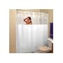 STALL Size VINYL Shower Curtain 54'' wide x 78'' LONG - WHITE with Clear Top