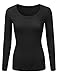 JJ Perfection Women's Long Sleeve Scoop Neck Top T-Shirt