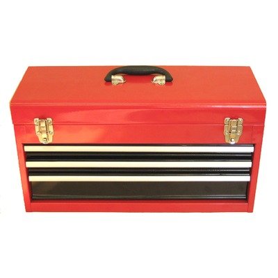 Excel TB133A-Red 21-Inch Portable Steel Tool Box, Red