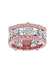 Meira T 14K Rose Gold Diamond Antique Style Floral Right Hand Ring