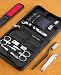 11 Piece Men's Travel Manicure/Shave Set with Mach 3 Razor in Black Leather Case