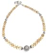 Gemstone Necklace Citrin Bead Silver Jewelry 18.75 inches