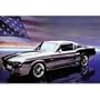 Shelby Mustang - GT500, American Flag, Art Poster Print