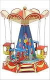 Tin Lever-wind Old-time Basket-seat Carousel from Germany