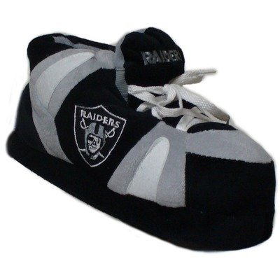 Oakland Raiders Slipper Size: 5.5, Color: Black / Cream / Grey