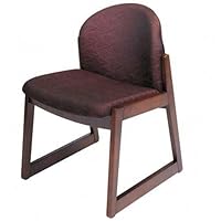 Urbane Collection Side Chair, Armless, 50% Olefin/50% Poly, Burgundy/Mahogany SAF7940BG1