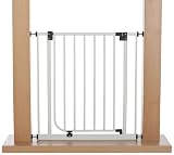 Barrière sécurité bébé enfant en métal blanc qui se ferme automatiquement 73 - 82 cm