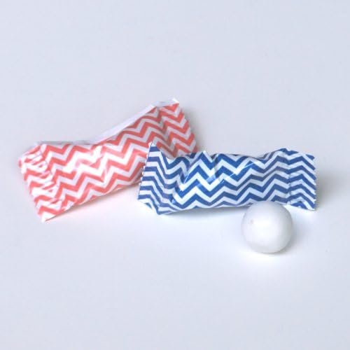 Adorable Gender Reveal Pink and Blue Chevron Chocolate Mint Candy Party Favors