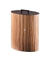 Wäschekorb aus Holz mit Lederdeckel, Ausführung: zebrano