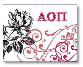 Alpha Omicron Pi Vintage Folded Note