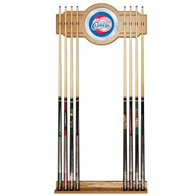 NBA Los Angeles Clippers Billiard Cue Rack with Mirror