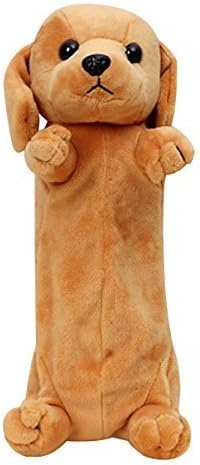 ZLMBAGUS Kid's Plush Stuffed Dog Shape &amp; Plush Toys Plush Puppets Cute Pencil Holder Pencil Box, Color Brown
