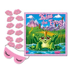 Kiss The Frog Party Game (mask & 12 lips included) Party Accessory (1 count) (1/Pkg) On Sale