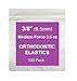 3/8 Inch Orthodontic Elastic Rubber Bands, 100 Pack, Neon, Medium 3.5 ounce Small Rubberbands Dreadlocks Hair Braids Fix Tooth Gap, Free Elastic Placer for Braces