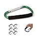 2 Jumbo Aluminum Carabiner Large D Ring Snap Hook Key Chain Cushion Grip 6 1/2