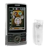 HTC T-Mobile Shadow Smartphone Accessory Bundle - Transparent Clear Crystal Snap On Case with Belt Clip + Premium Clear Reusable LCD Screen Protector with Lint Cleaning Cloth By Ikross
