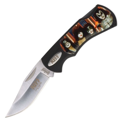 KISS Alive 35th Anniversary Folding Knife in Collectible Tin