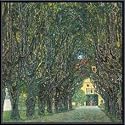 Art Poster Metal Framed Print - Allee im Park Von Schloss Kammer - Artist: Gustav Klimt- Poster Size: 31 X 31