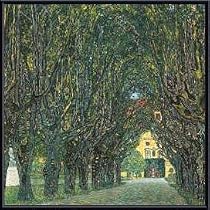 Art Poster Metal Framed Print - Allee im Park Von Schloss Kammer - Artist: Gustav Klimt- Poster Size: 31 X 31